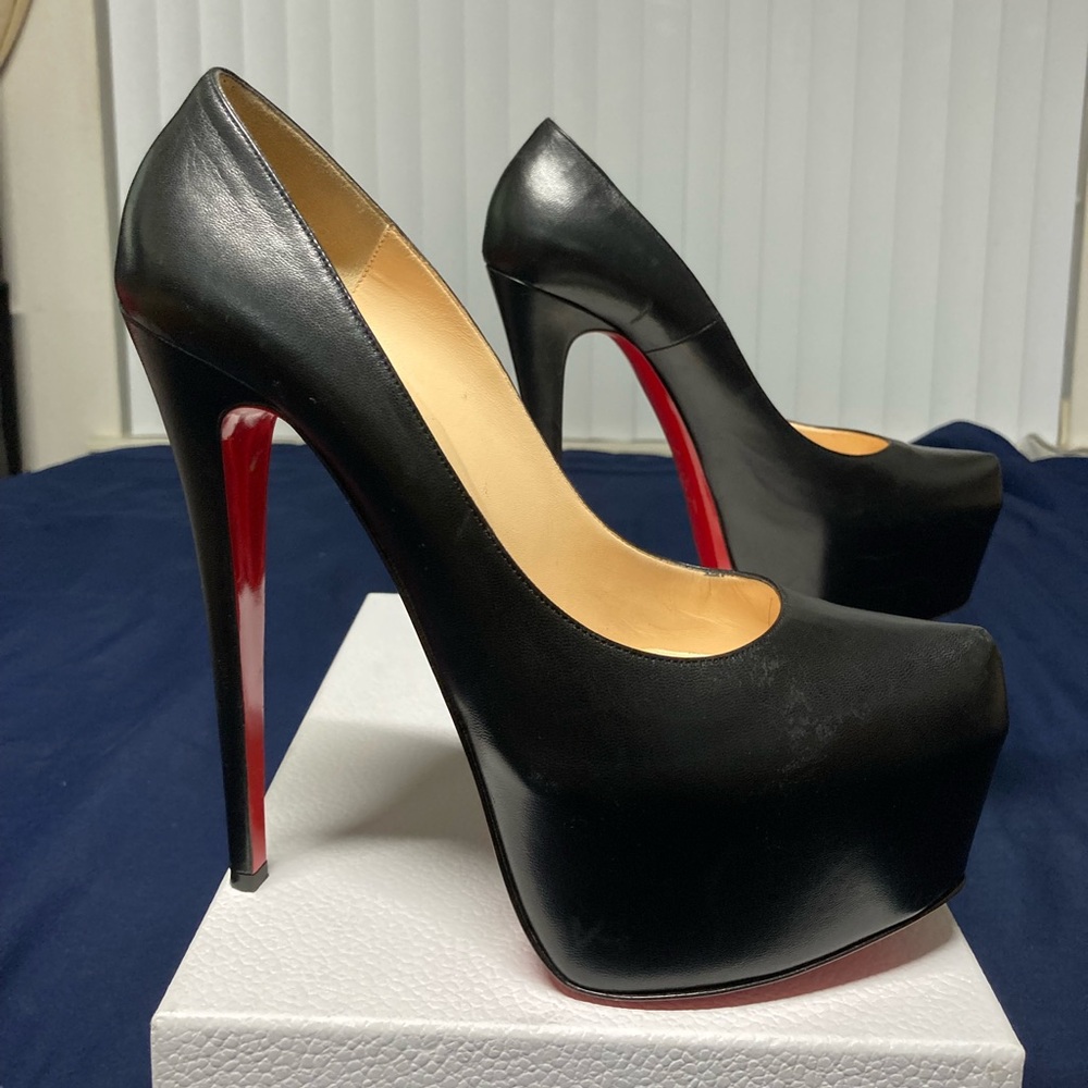 Christian Louboutin Black Platform Heels Size 42